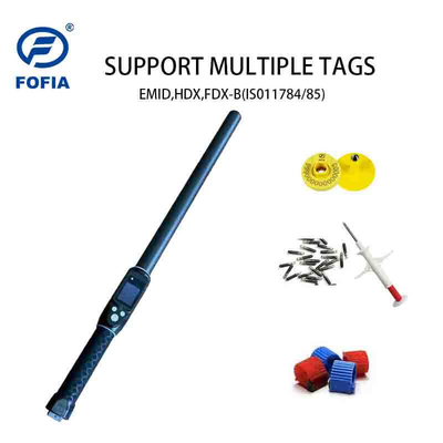 ISO11784 FDX-B HDX 手持ちの杖読み取り器 牛 畜産用耳のタグ マイクロチップ 30cmまでの長い読み取り距離
