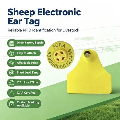 耐久性 防水 コンビニ 電子 動物追跡 イヤタグ 新品 高品質 RFID TPU レーザーコード 3 年間の保証 Fofia