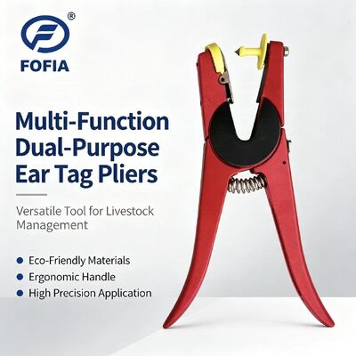 新FOFIA 金属アルミニウム合金家畜用耳標プライヤー レーザーコーディング 牛 豚 羊 馬 3ヶ月保証